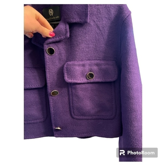 NWOT House of Harlow 1960 cropped wool blend jacket size XS - Picture 5 of 5